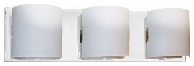 Allie 3-Light Vanity Fixture, Frosted White