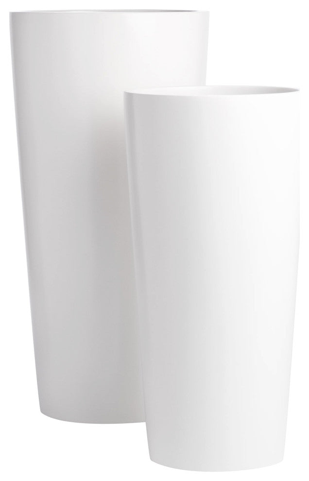 Sonoma Tall Cylinder Planter, White, 15"x30"