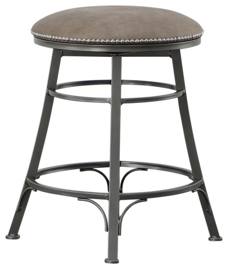 Bali Backless Swivel Bar Chair Grey, Counter Stool