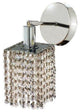 Elegant Mini Wall Sconce, Chrome Finish With Royal Cut Crystal