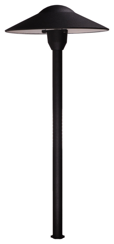 Low Voltage Landscape  Mushroom Light, Black, Led