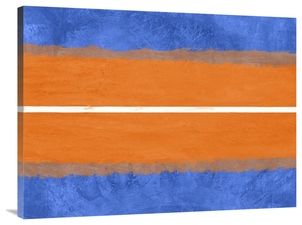 "Blue And Orange Abstract Theme 4" Fine Art Print