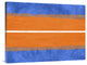 "Blue And Orange Abstract Theme 4" Fine Art Print