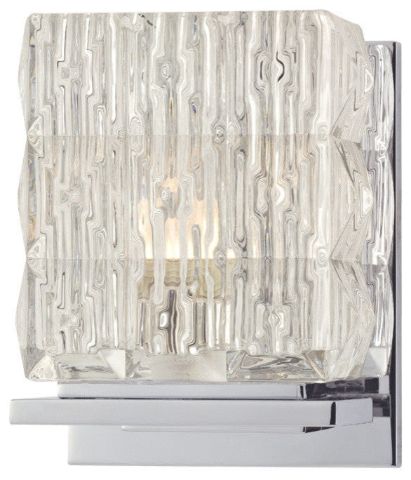 Torrington 1-Light Bath and Vanity With Clear Glass Shade, Polished Chrome