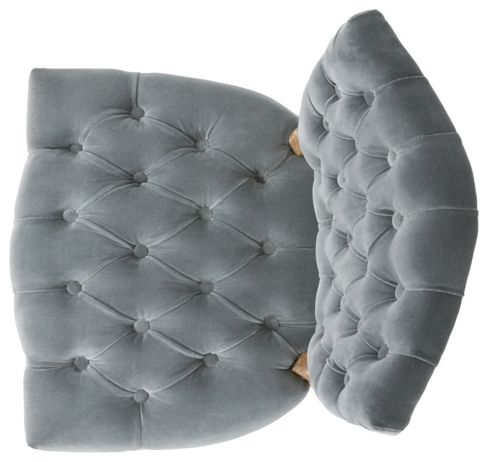 GDF Studio Violetta French Design Dining Chair, Set of 2, Gray