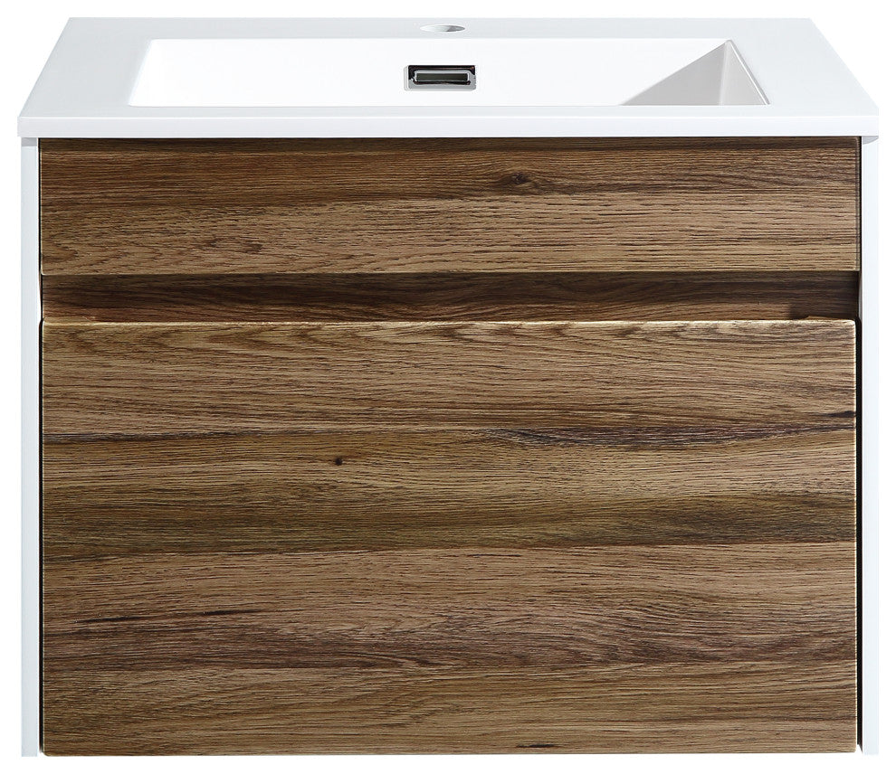 The Ivy Single Bathroom Floating Vanity, Vine, 24"