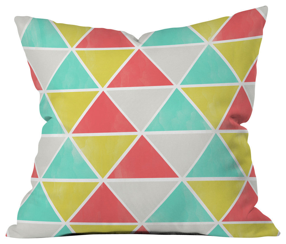 Allyson Johnson Summer Triangles Outdoor Throw Pillow