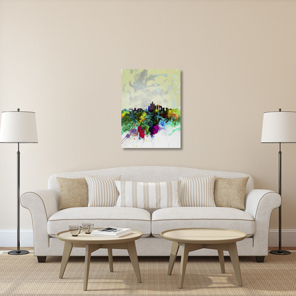 "Beijing Watercolor Skyline" Fine Art Print