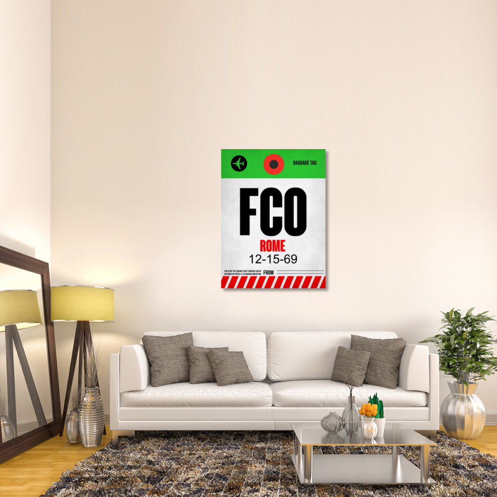 "FCO Rome Luggage Tag 1" Fine Art Print