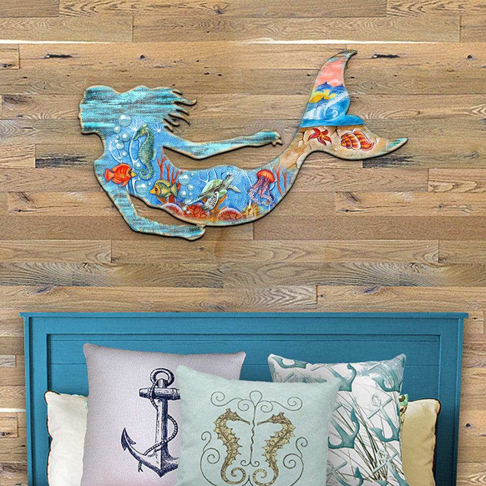 Oversized SeaWorld Mermaid Outdoor Decor