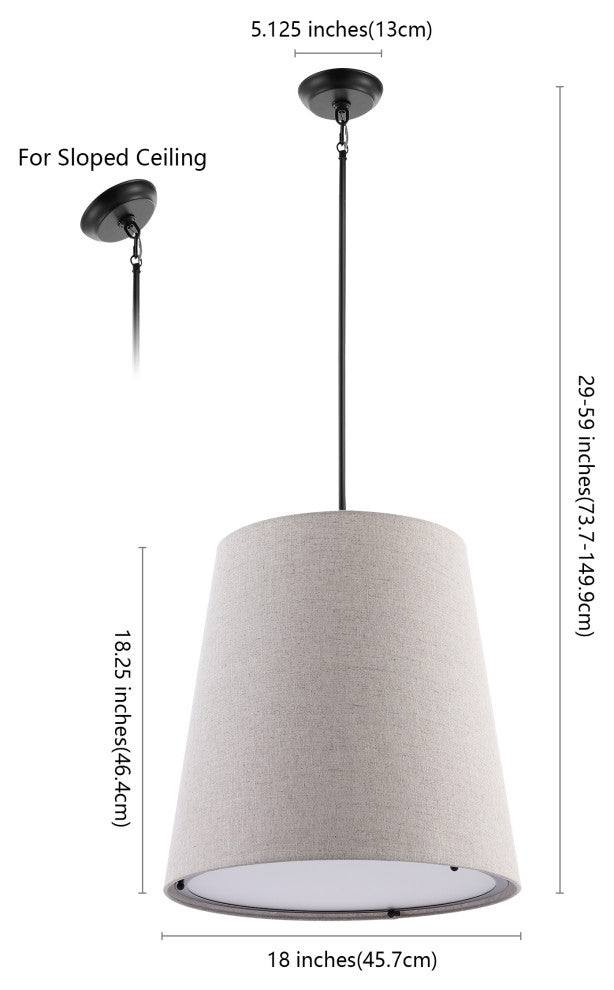 Arden 1-Light Farmhouse Bohemian Iron LED Pendant