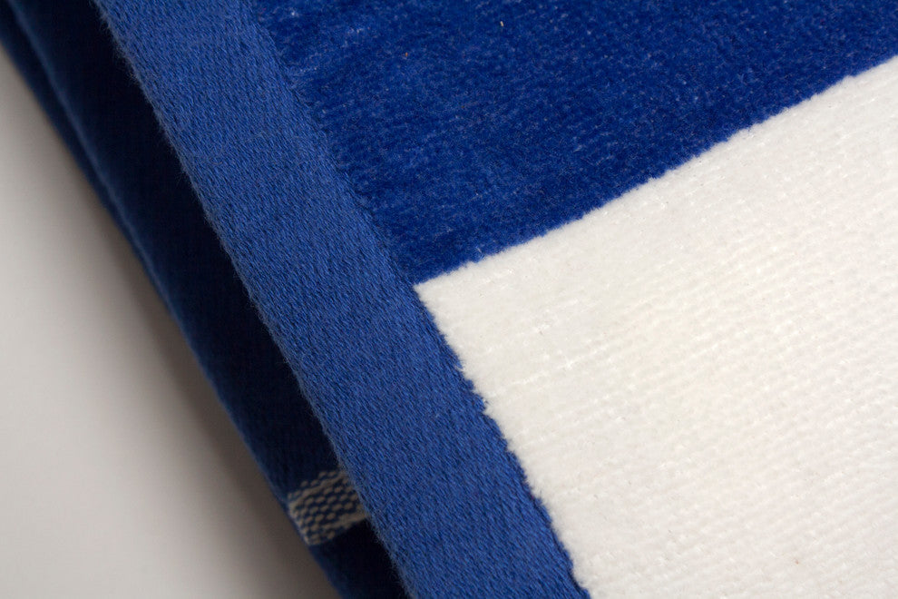 Tropical Cabana 100% Cotton Beach Towel, Royal