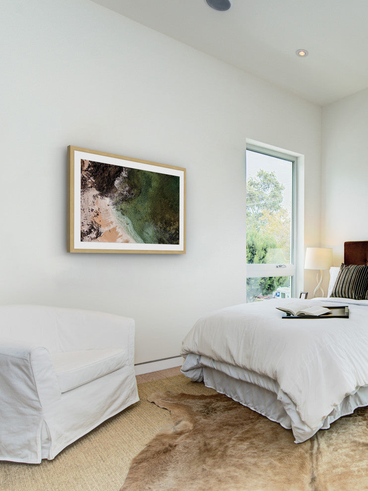 "Sandy Lagoon" Framed Print by Karolis Janulis