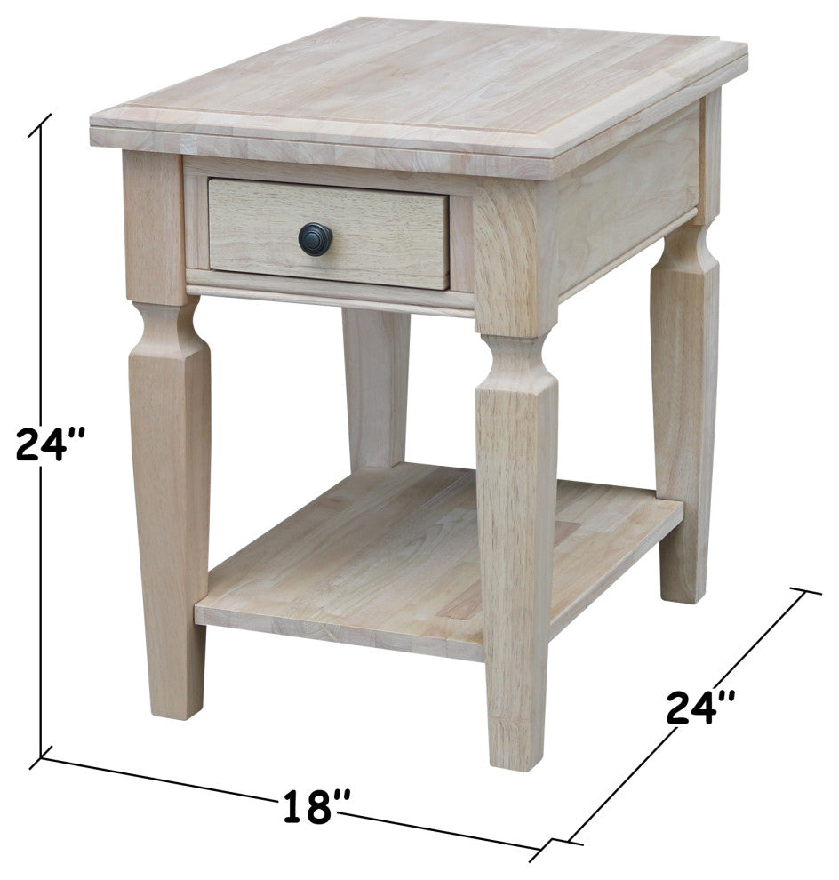 Vista End Table, Unfinished