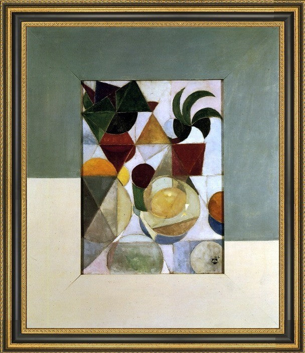 Theo Van Doesburg Still Life with Apples - 16" x 20" Framed Premium Canvas Print