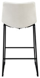Seth, QSD6099 5B 30" Linen White Bar Stool, Set of 2