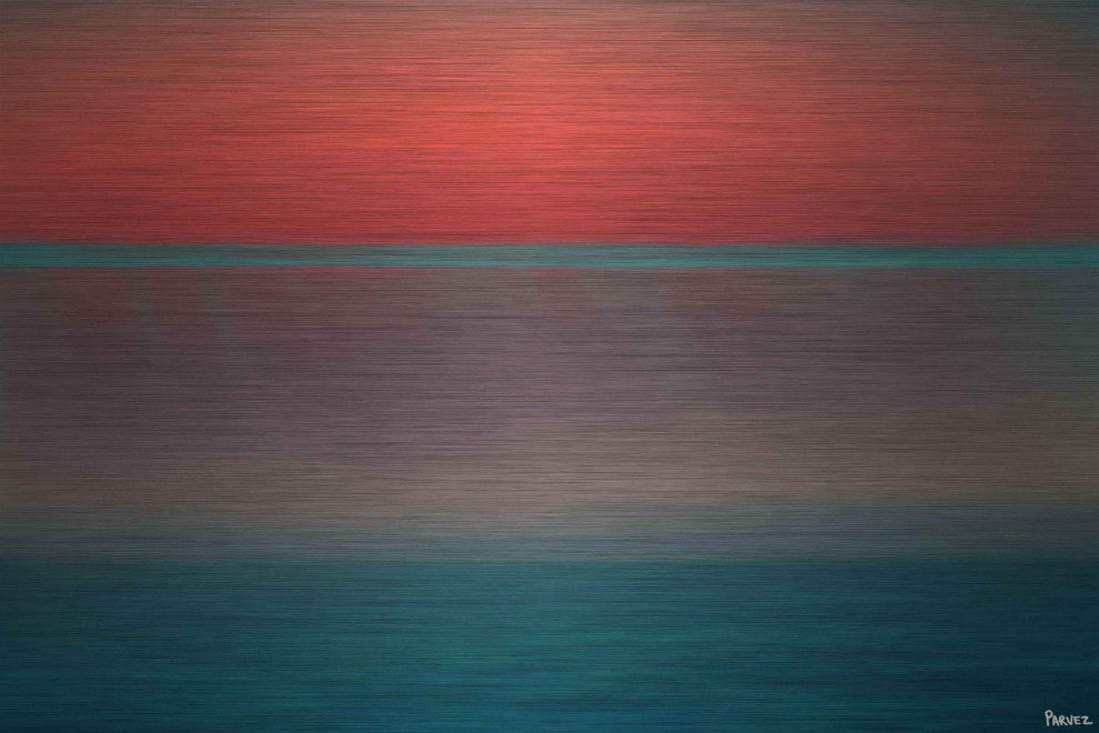 "Orange Sunset" Print on Brushed Aluminum, 45"x30"