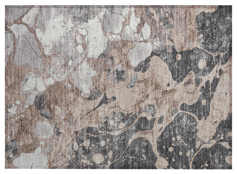 Machine Washable Indoor/Outdoor Chantille ACN1909 Mocha 1'8" x 2'6" Rug