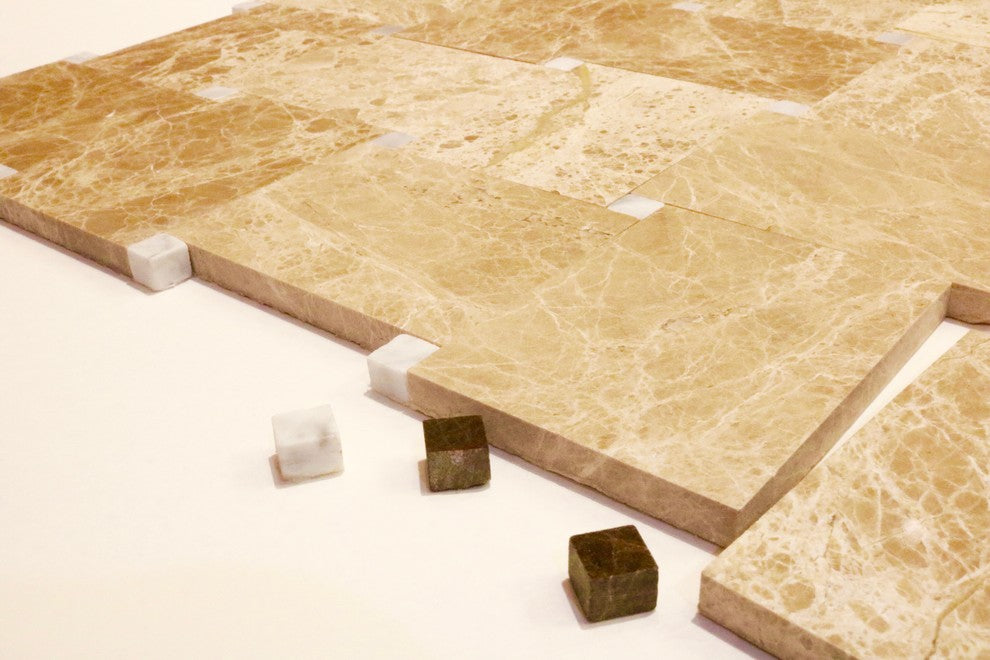 Carrera Brown Tile, 12"x12" Sheets, Set of 10