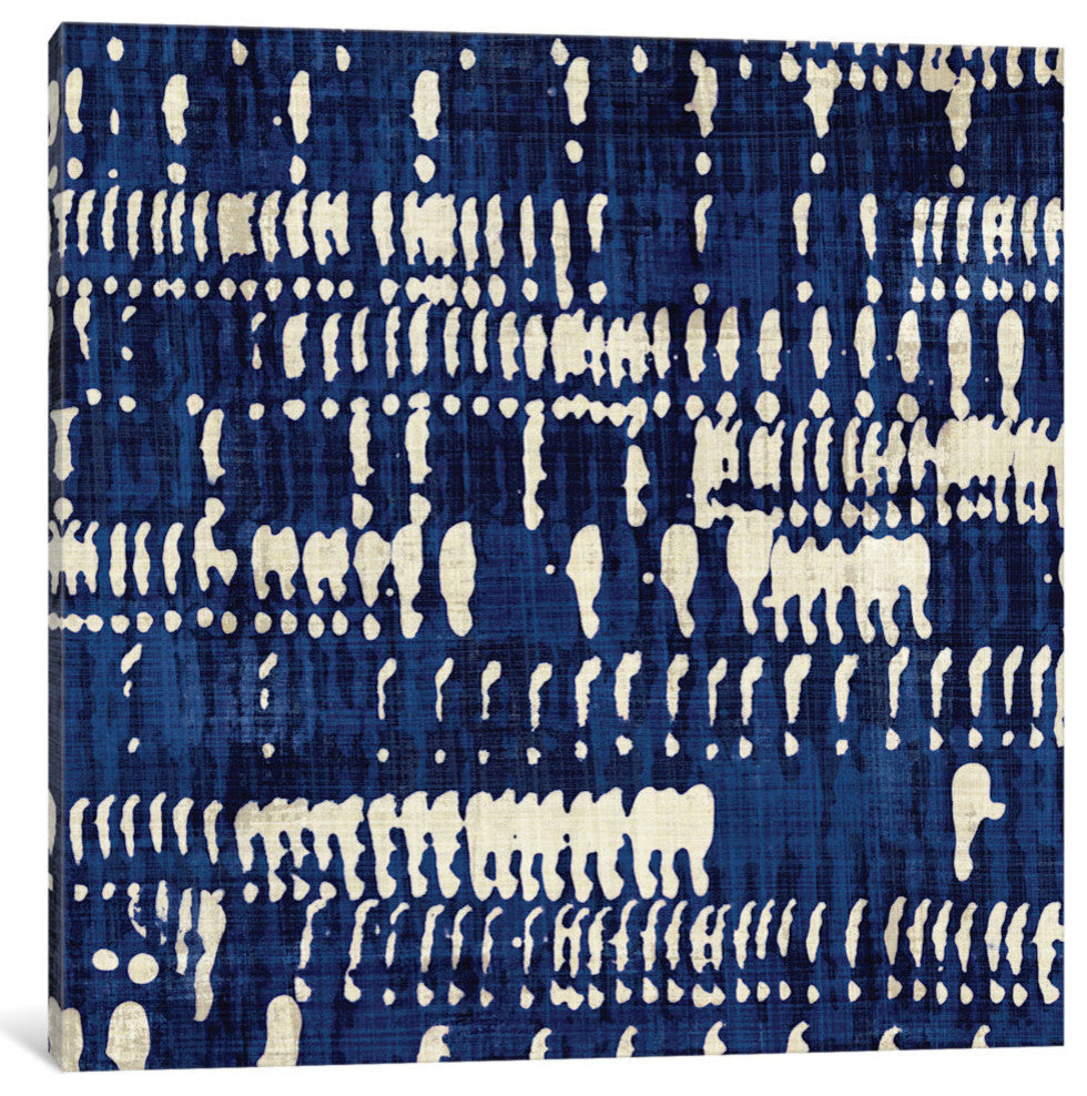 "Indigo Batik IV" by Wild Apple Portfolio, 18x18x1.5