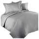 Lotus Home Diamondesque Water and Stain Resistant Quilt, Silver, Twin