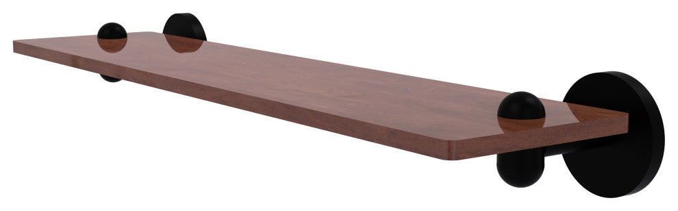 Tango 22" Solid Wood Shelf, Matte Black