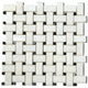Carrara Premium Basketweave Mosaic Tile, 12"x12", Set of 30