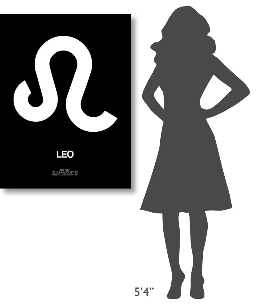 "Leo Zodiac Sign White" Fine Art Print