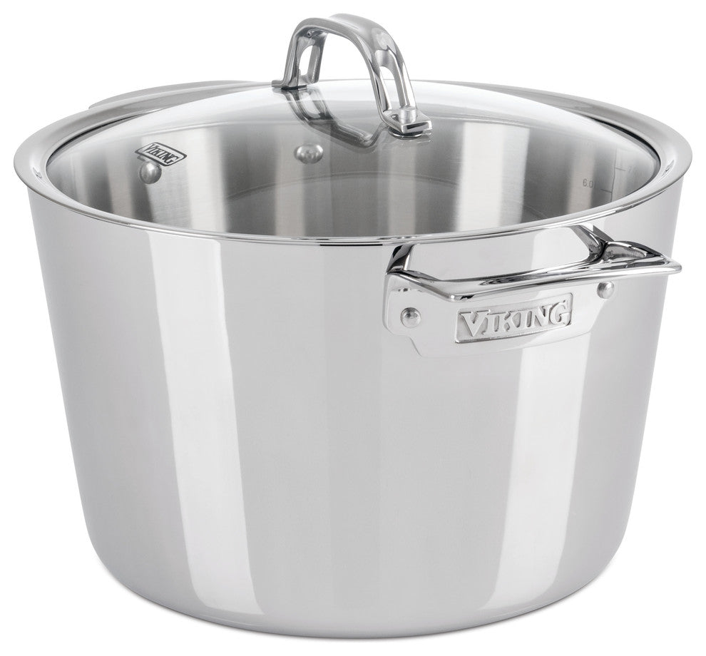Viking Contemporary 8 Qt. Stock Pot, Mirror Finish