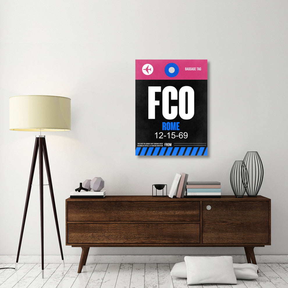 "FCO Rome Luggage Tag 2" Fine Art Print