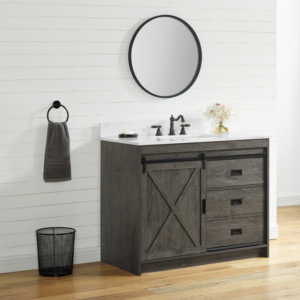Rafter 42" Bathroom Vanity, Charcoal Gray