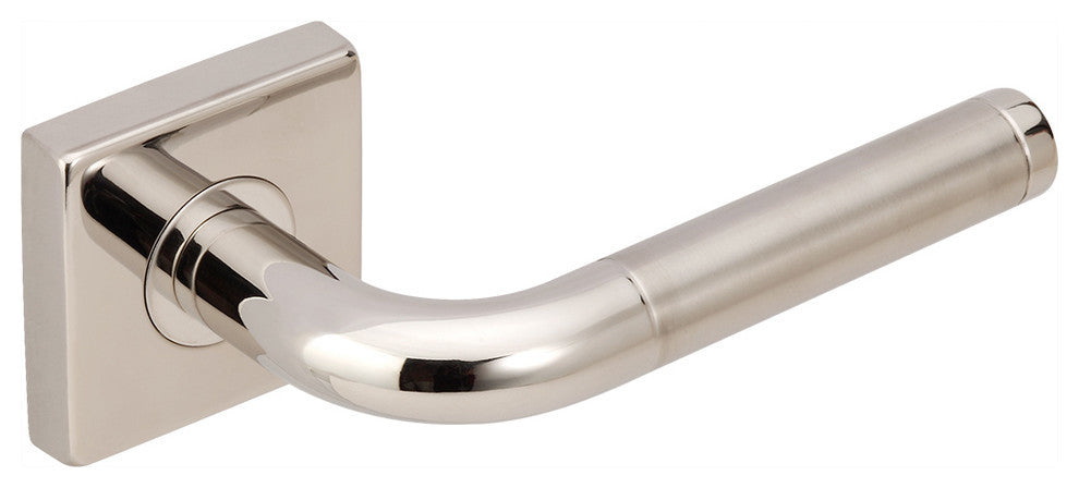 Vienna Lever, Tubular Privacy, Split Finish Polished/Satin Stainless Steel