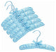 10" Baby Satin Padded Hangers, Blue, Set of 6