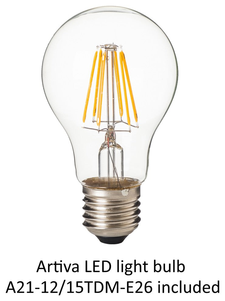 Artiva USA Zucca 83" Arched LED Floor Lamp With Dimmer, Brushed Steel