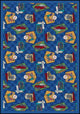 Kaleidoscope Rug, Fabulous Fifties, 7'8"x10'9", Blue