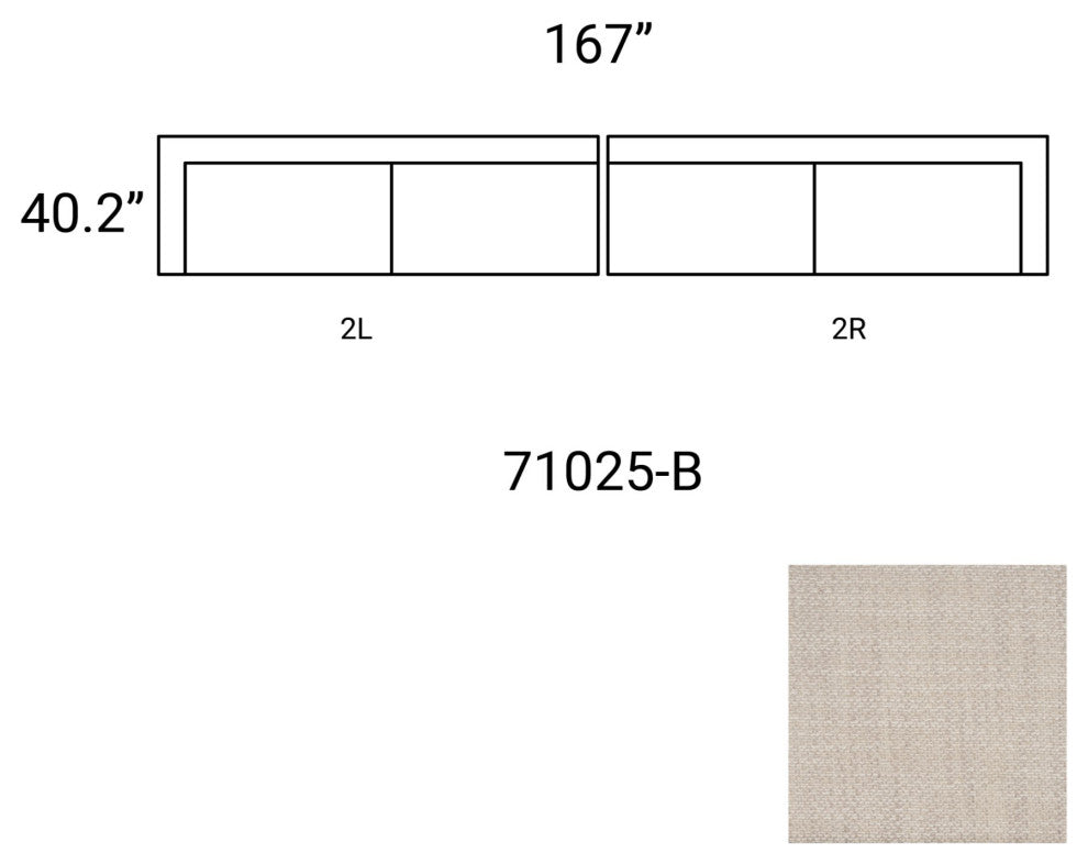 Warner Oatmeal 2-Piece Long Sofa Set
