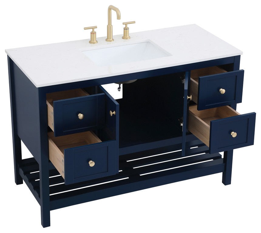 Tucker Blue 48" Single Sink Bathroom Vanity
