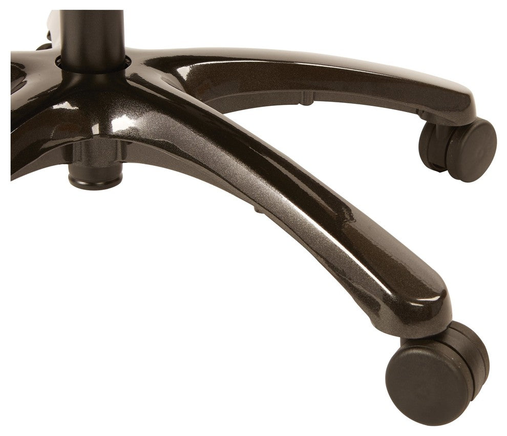 Vertical Black Mesh Back Chair With Shiny Black Base