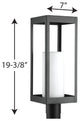 Patewood Collection 1-Light Post Lantern, Black