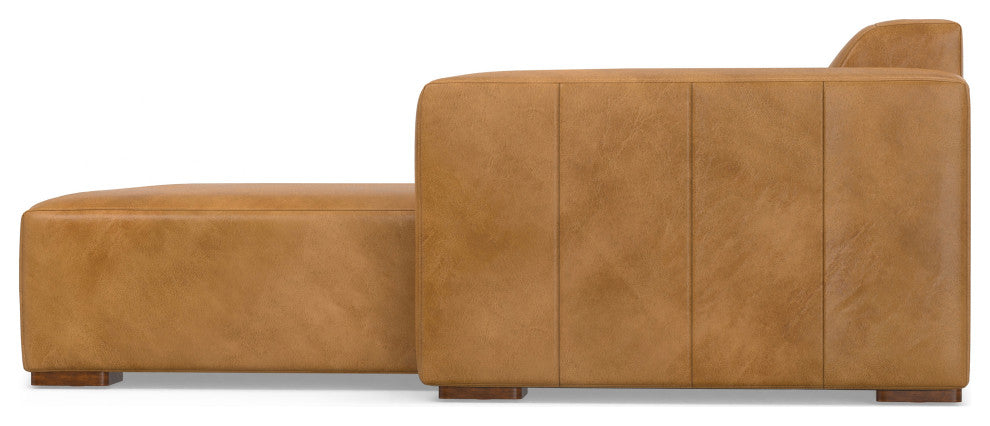 Rex Right-Facing Modular Sectional Sofa in Genuine Leather