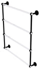 Clearview 4 Tier 30" Ladder Towel Bar with Dotted Accents, Matte Black