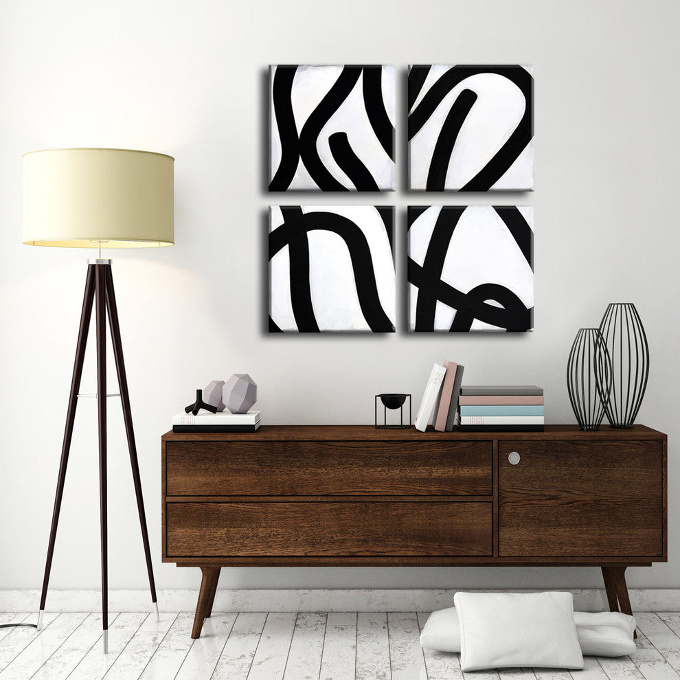 Ready2HangArt 'Curves I-IV' by Norman Wyatt Jr. 4-PC Canvas Art Set, 4-Pcs: 20"