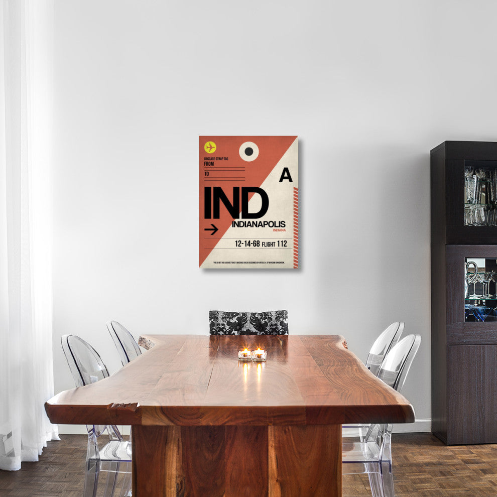 "IND Indianapolis Luggage Tag 1" Fine Art Print