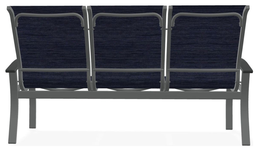 Belle Isle Sling 3-Seat Outdoor Sofa, Collect Indigo/Graphite