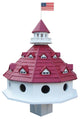 Hotel California Purple Martin Birdhouse, White with Red Roof