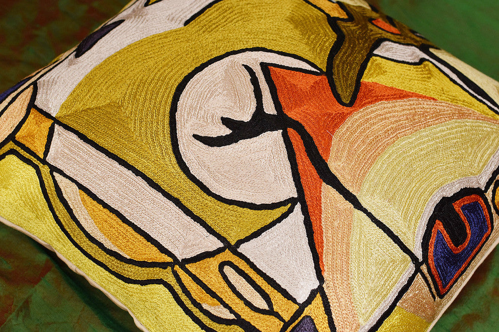 Fun in the Sun III by Alfred Gockel Artwork Pillow Cover  Art Silk 18x18"