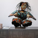 "Homme" Iron Hand-Painted Colorful Art Sculpture, Multi Color, The Drummer