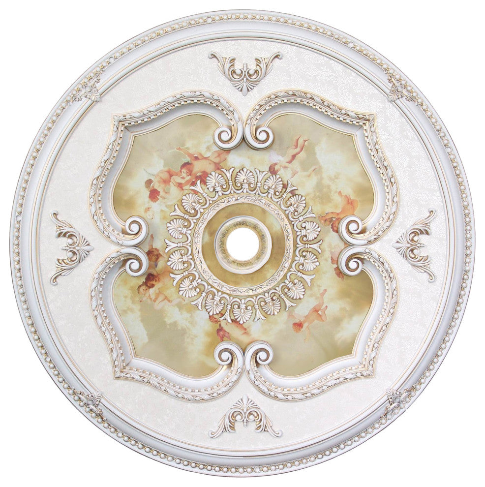 Artistry Lighting, Round 43" Antique White Ceiling Medallion (ART11-F1-023)