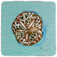 Aqua Sand Dollar Coaster - 3 Sets of 4 (12 Total)