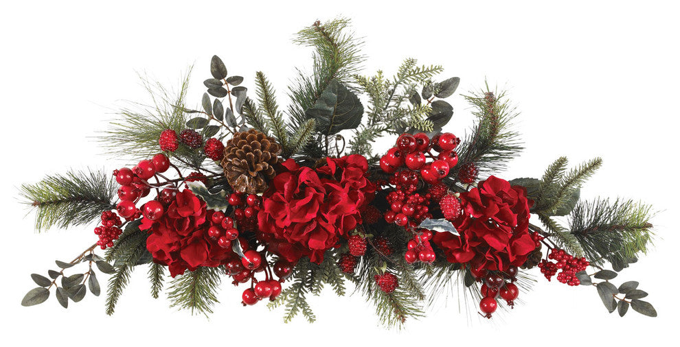 30" Holiday Hydrangea Swag